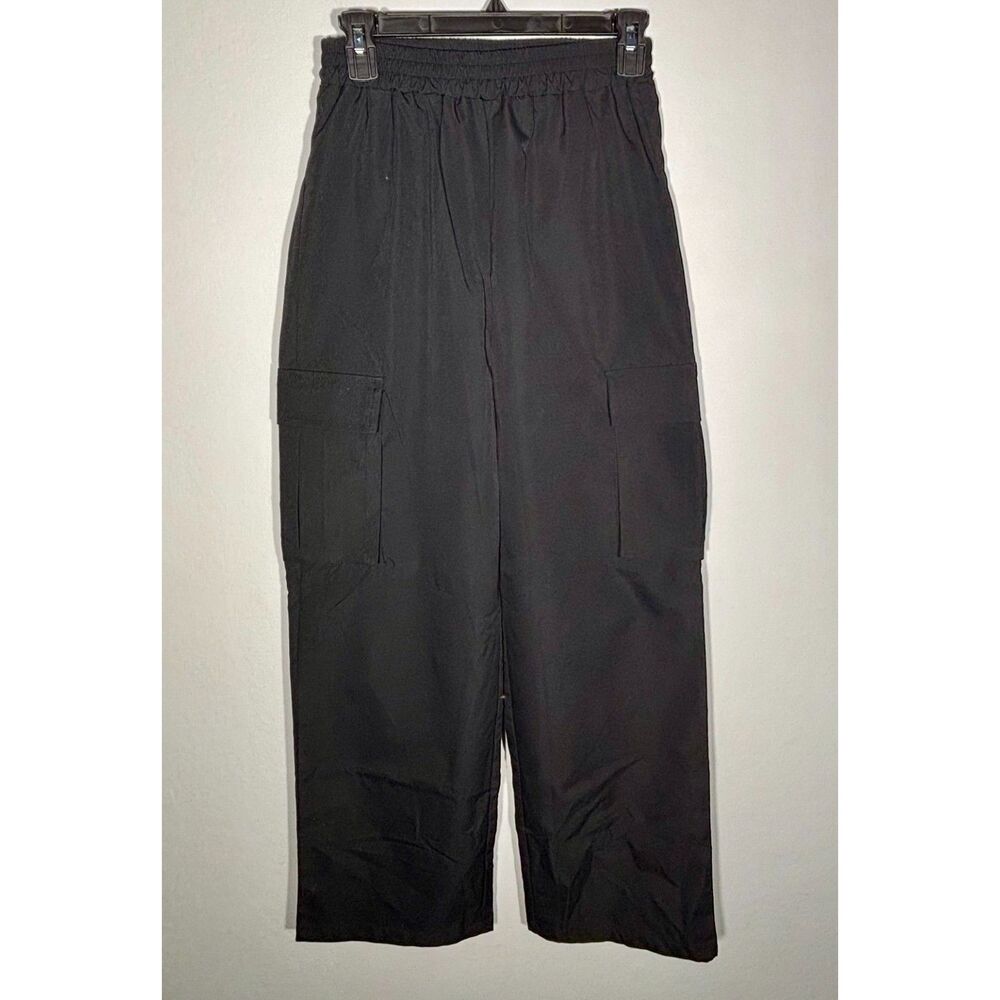 SHEIN Black Cargo Pants Men’s Size Small Elastic Waist Straight Leg